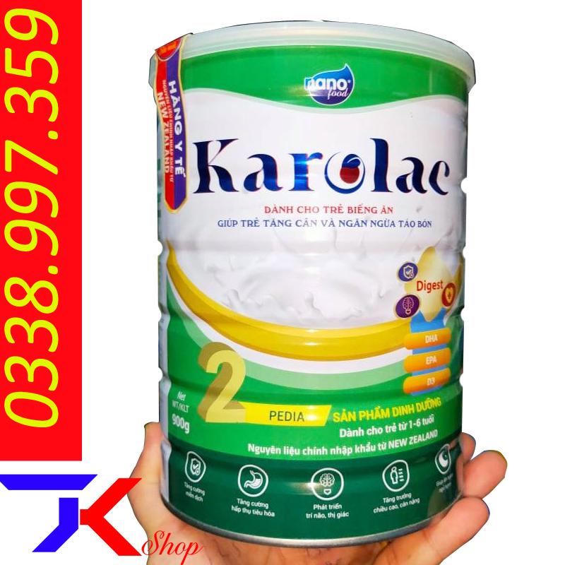 Sữa Bột Karolac PEDIA số 2 - 900gr bé từ 6-12 tháng