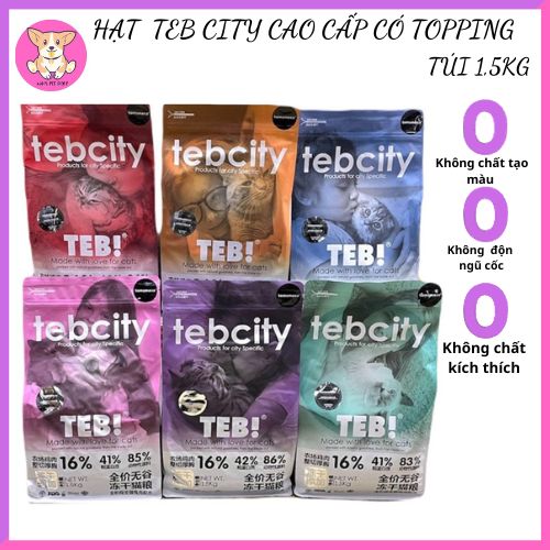 Hạt mix topping không độn ngũ cốc TEB CITY Grain Free dành cho mèo mọi lứa tuổi