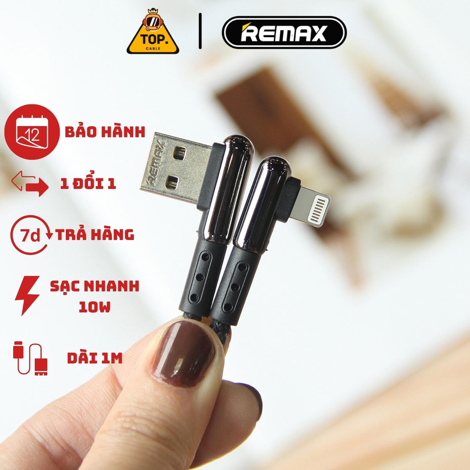 Dây sạc iphone chính hãng remax 176i sạc nhanh 10w cho ip5s đến 13 pro max - top cable