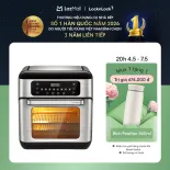 Trả góp 0% - EJF291BLK - Lò nướng chân không điện tử LockvàLock 10L - 8 chế độ nấu - 8 phụ kiện nấu, Cửa trong suốt tháo rời