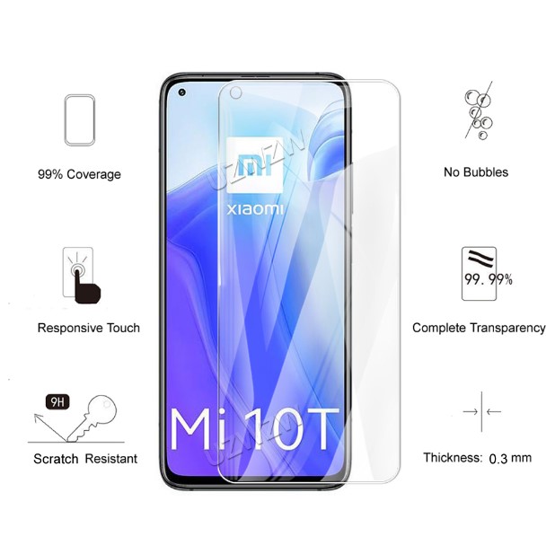 Kính cường lực Xiaomi Mi10T / Mi10T Pro - Độ cựng 9H ,Dày 0.3mm - Kèm miếng dán