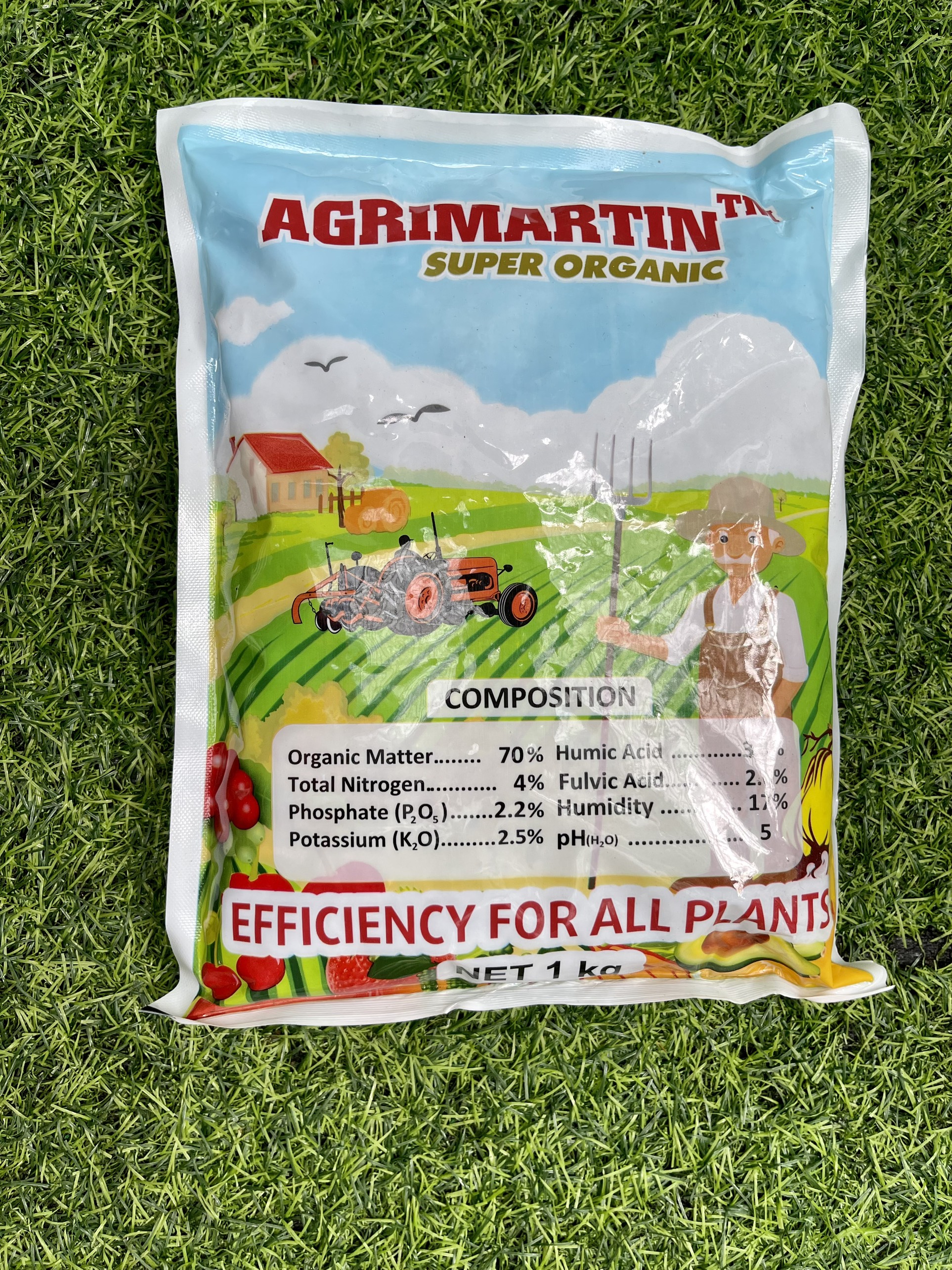 Phân Agrimartin gói 1 kg phân hữu cơ sinh học