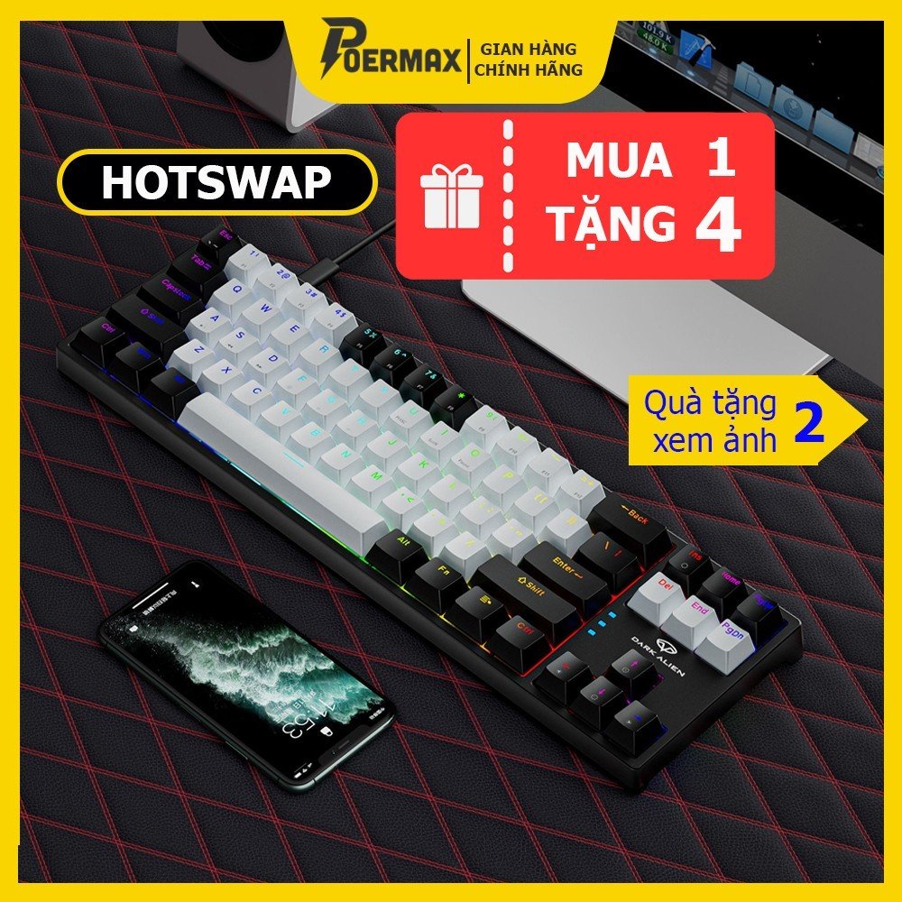 Bàn phím cơ gaming K710-Có Hotswap, Kết Nối Có Dây