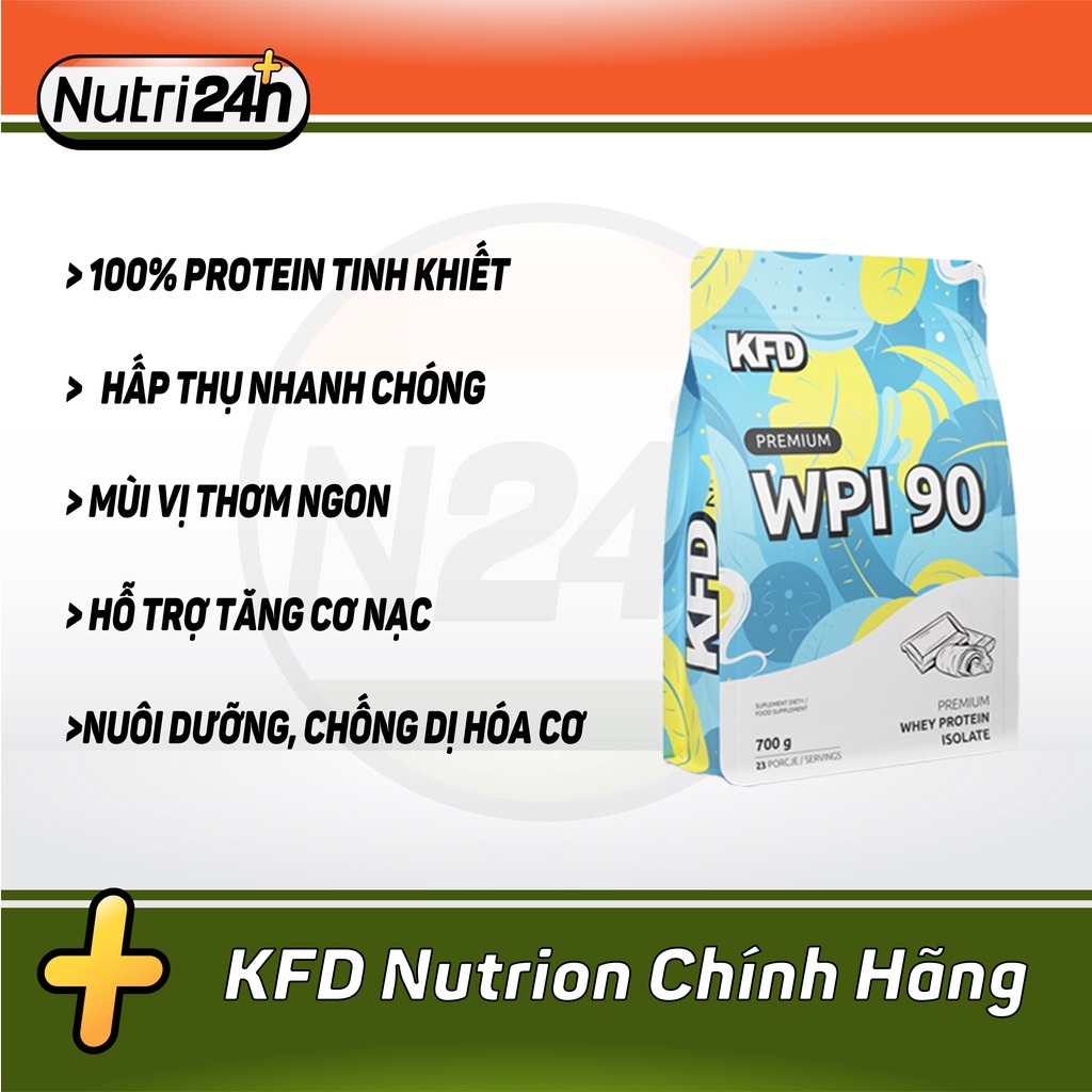 Túi whey 700gr - sữa tăng cơ bắp cho người tập gym kfd whey protein isolate