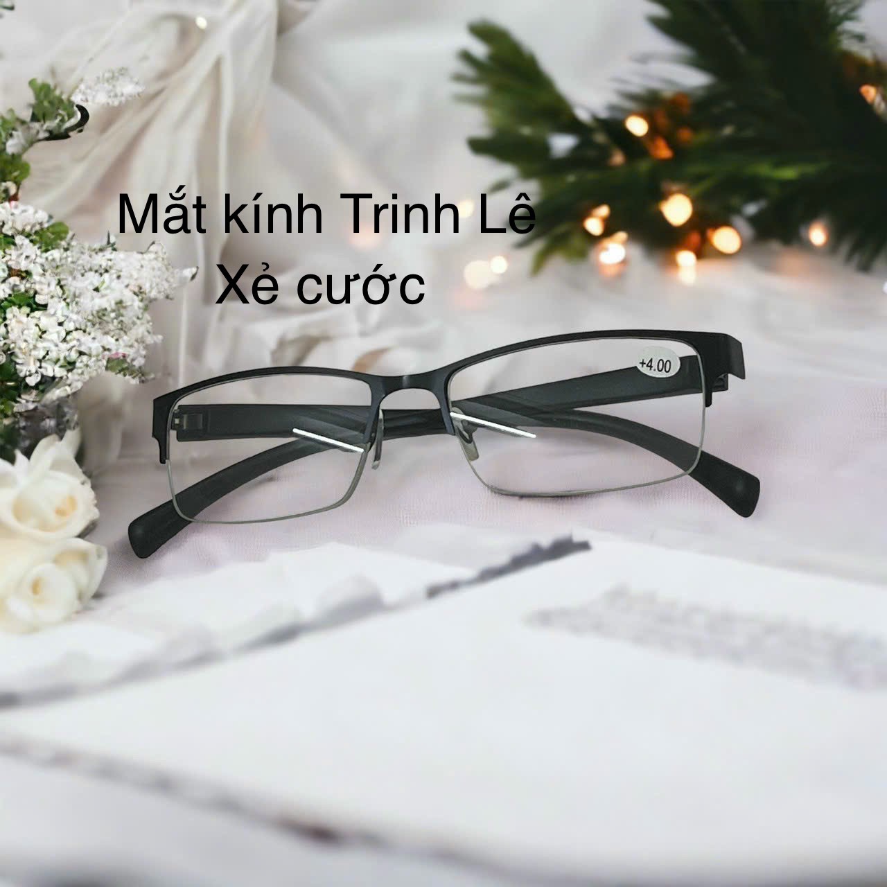 Kính lão có độ sẵn- kính viễn thị cho người già đọc sách nhựa dẻo xẻ cước đến +4.00 độ.