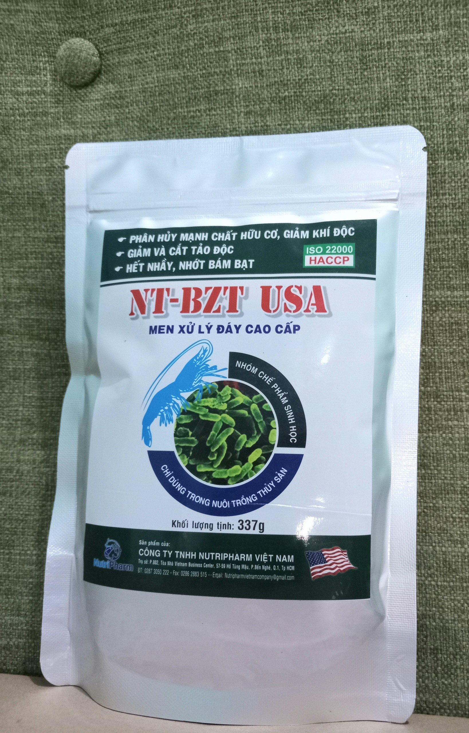 Men nt-bzt usa 337g tôm cá phòng và diệt tảo độc - cắt tảo dày. giảm bọt, giảm nhày nhớt, phân hủy hữu cơ,giảm khí độc h2s, so2