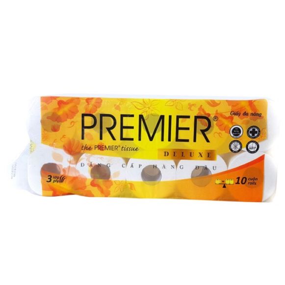 [HCM]Giấy vệ sinh Premier Deluxe (10 cuộn 1.5 kg)