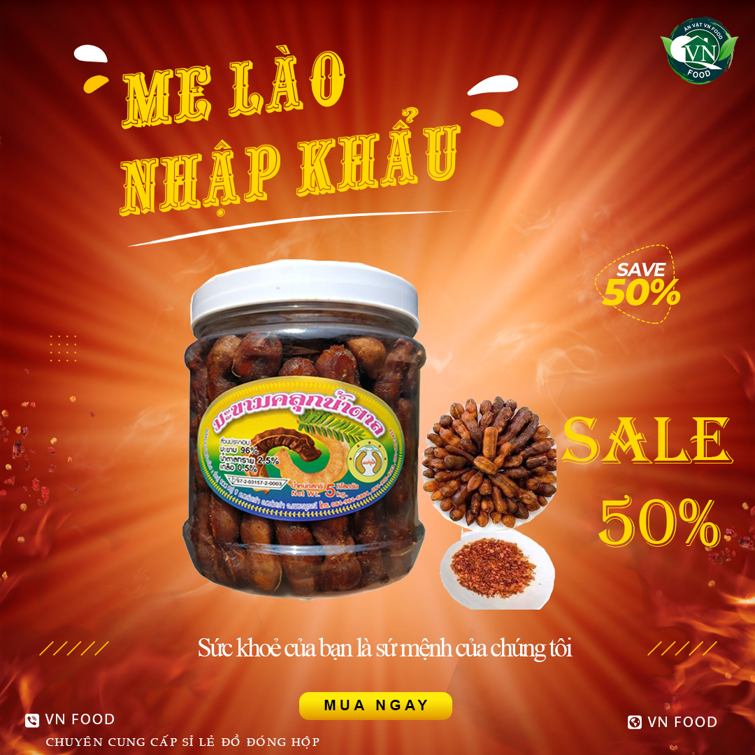 [HCM][SIÊU HẤP DẪN] 500g Me Lào Muối Ớt Một Nắng