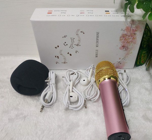 Mic live stream C11  bản nâng cấp  hát karaoke trên điện thoại cực chất , kèm tai nghe