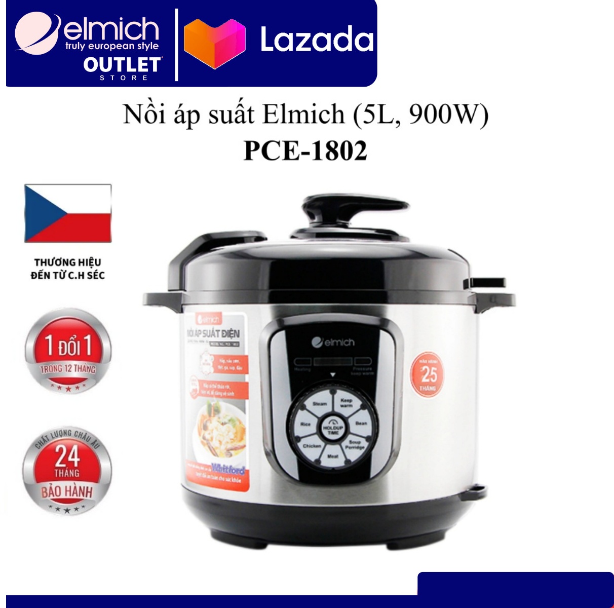 Nồi áp suất elmich pce-1802 .