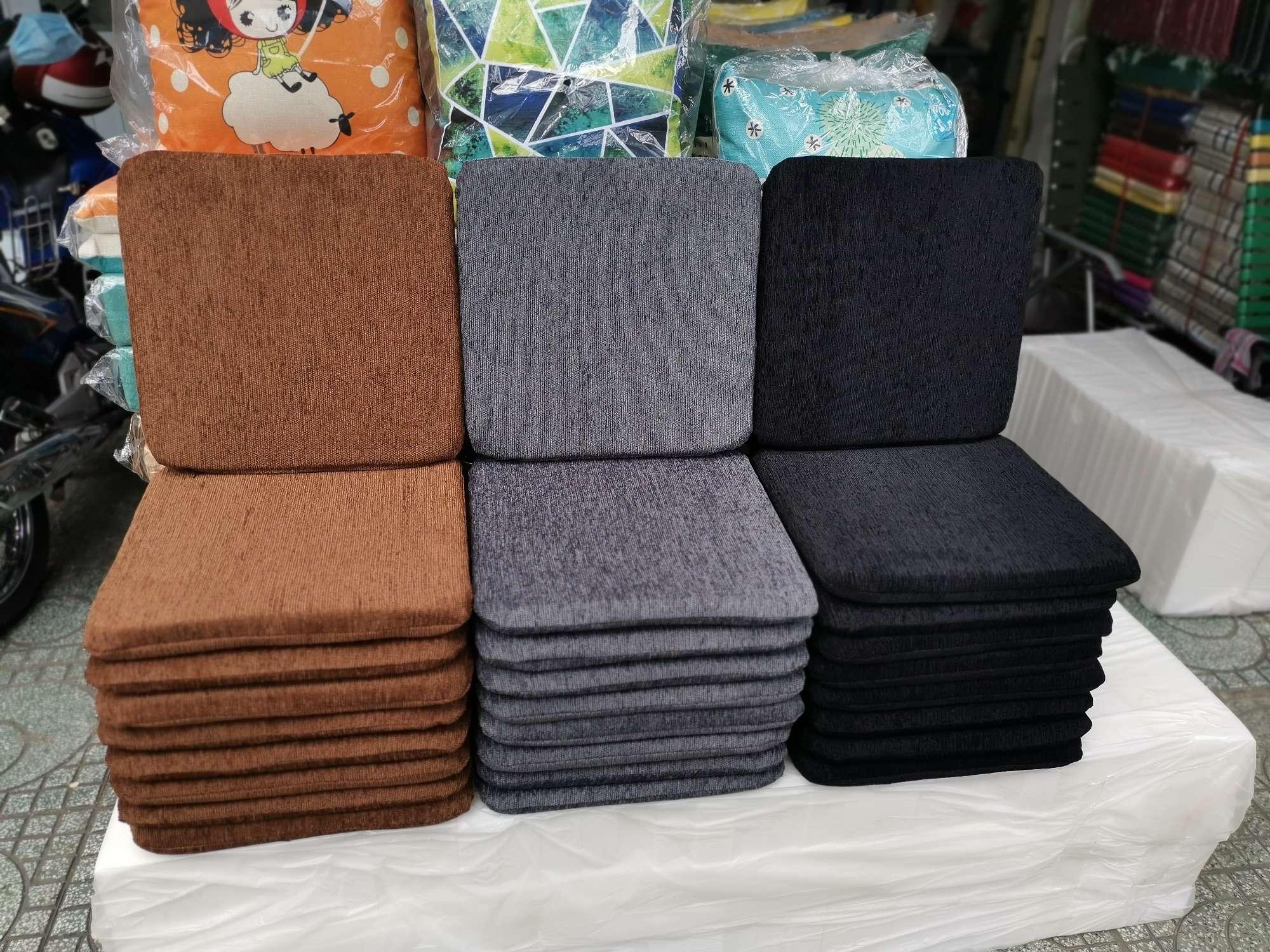 nệm ngồi bệt KTP vải bố trơn nhiều màu