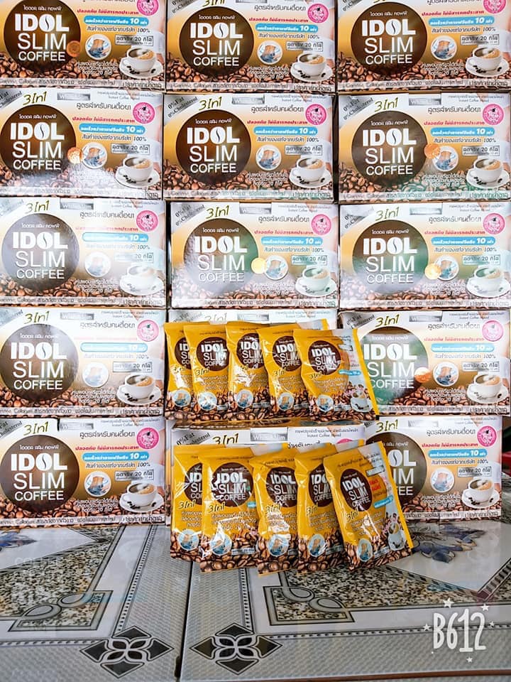 Cafe Giảm Cân Idol Slim Coffee Mẫu Mới giảm mạnh hơn- Hộp15g x 10 gói