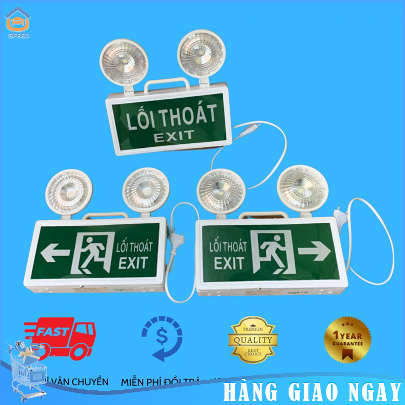 Đèn sự cố khẩn cấp chiếu sáng kết hợp biển chỉ dẫn thoát hiểm exit - thiết bị phòng cháy chữa cháy
