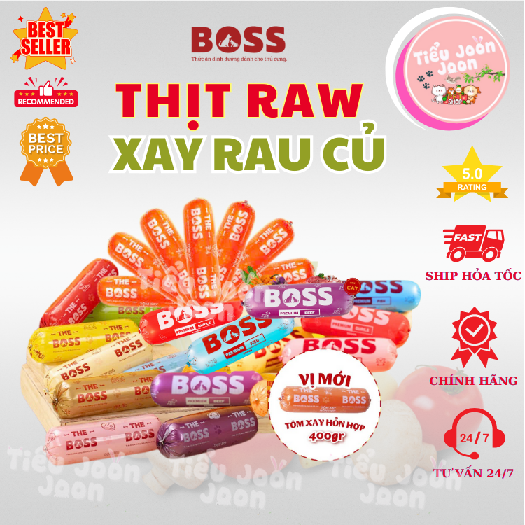 [HOẢ TỐC TP.HCM] Raw Food Tươi- Thức Ăn Chó Mèo - Thịt Xay Rau Củ The Boss