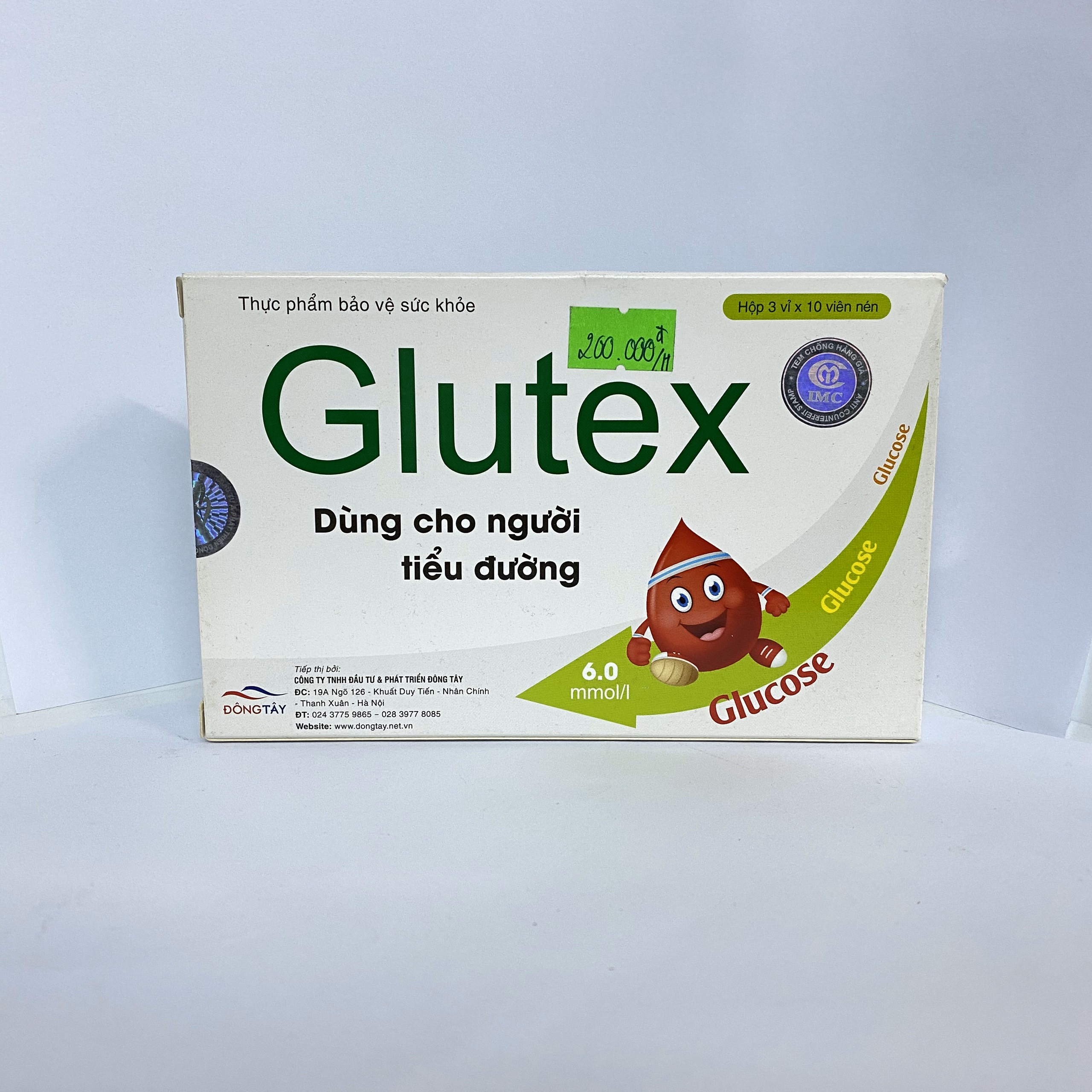 Viên Uống Glutex Hộp 30 Viên Hỗ Trợ Giúp Hạ Đường Huyết Dành Cho Người Tiểu Đường