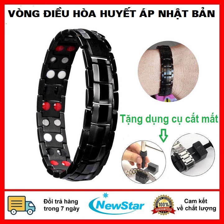 Vòng tay điều hòa huyết áp Nhật Bản, Vòng điều hòa ổn định huyết áp, Hạ huyết áp cho người cao tuổi, người thiếu máu, cao huyết áp, người tập thể dục thể thao vận động nhiều