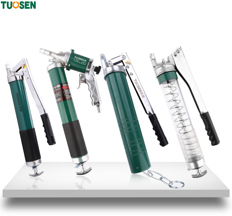 4 mẫu thiết bị bơm mỡ đơn, bơm mỡ đôi bằng tay 600cc tuosen + kèm vòi bơm - chính hãng tuosen