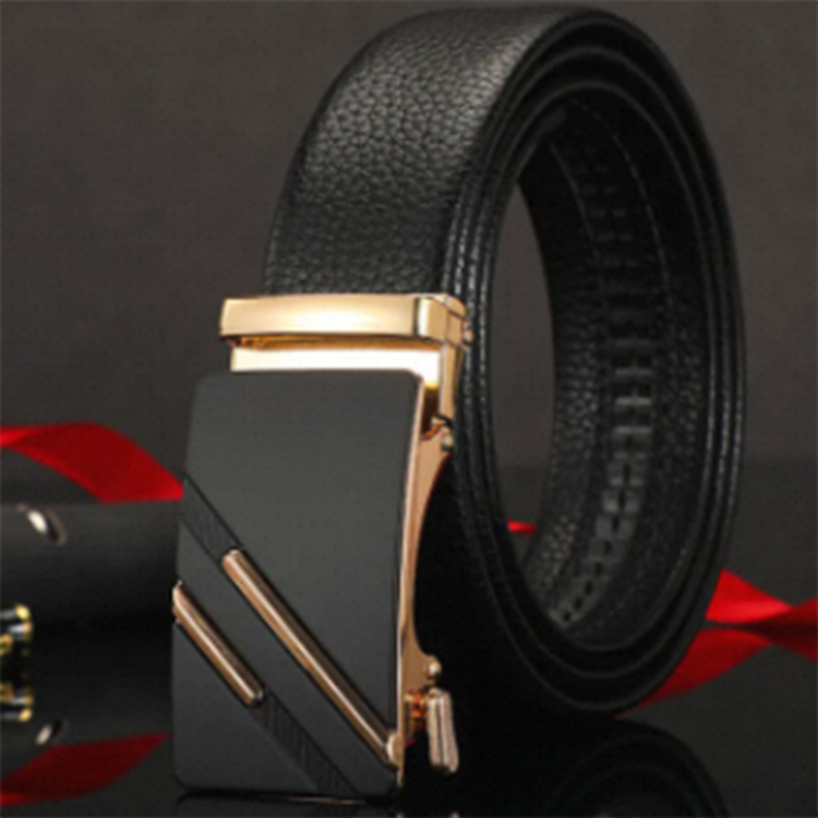 Thời trang nam mới Khóa tự động Quần jean nam da công sở Thắt lưng nam cao cấp Thắt lưng nam đơn giản trẻ trung hợp thời trang và cao cấp