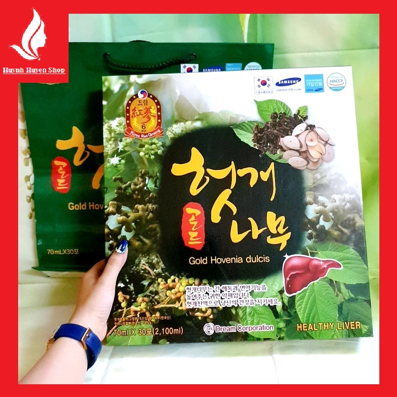 [HCM][Chính Hãng] Nước uống Bổ Gan Gold Hovenia Dulcis Hàn Quốc Hộp 30 Gói x 70ml