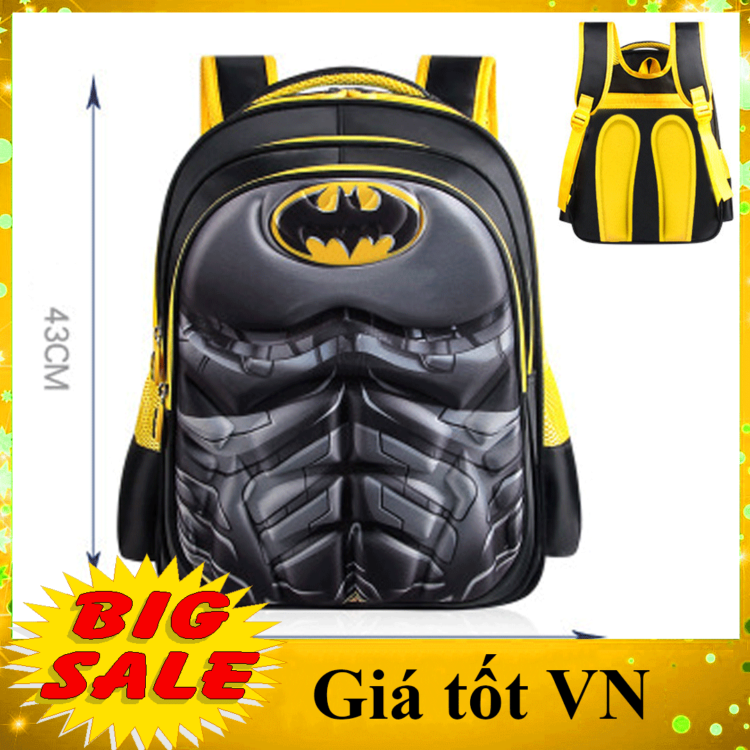 [LỚP 3 ĐẾN LỚP 9] Balo học sinh, Balo Trẻ Em, Cap Hoc Sinh Chống Thấm Cao Cấp hình siêu nhân battman siêu chất in nổi, cặp sách học sinh cấp 1,2