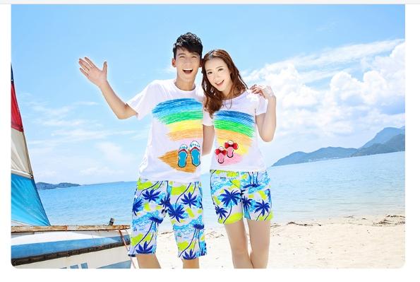 Set 2 Bộ Đồ Đi Biển Nam và Nữ Đi Biển-Hàng Quảng Châu-Nhắn Tin Cân Nặng Cho Shop.