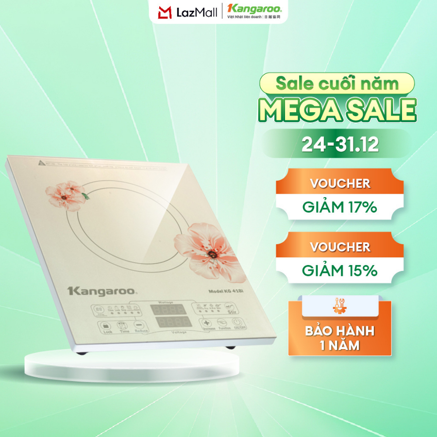   BH 1 Năm   Bếp điện từ đơn Kangaroo KG418i - Hàng chính hãng 