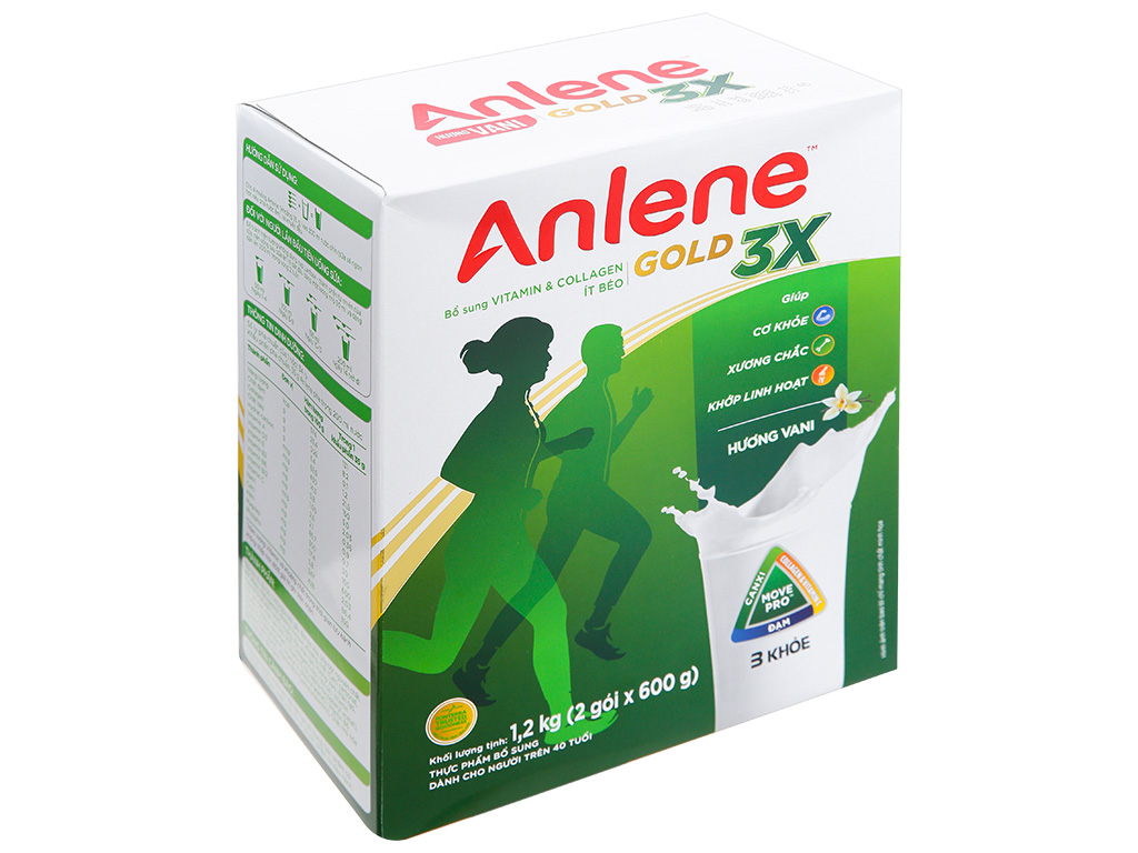 Sữa anlene 3x vani 1.2kg trên 40 tuổi