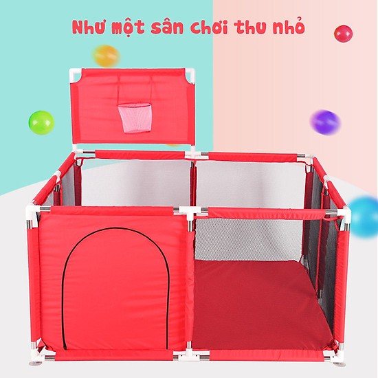 Nhà bóng cho bé - quây bóng cho bé - quây bóng vuông cho bé khung inoc cao cấp