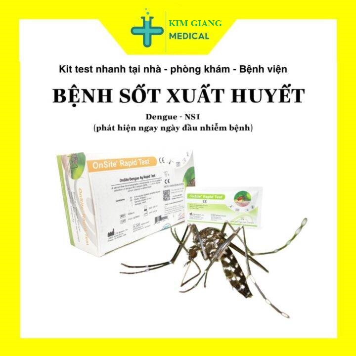 Test thử nhanh sốt xuất huyết OnSite Dengue Ag Rapid Test (DENGUE NS1) (hộp 30 test) dạng khay
