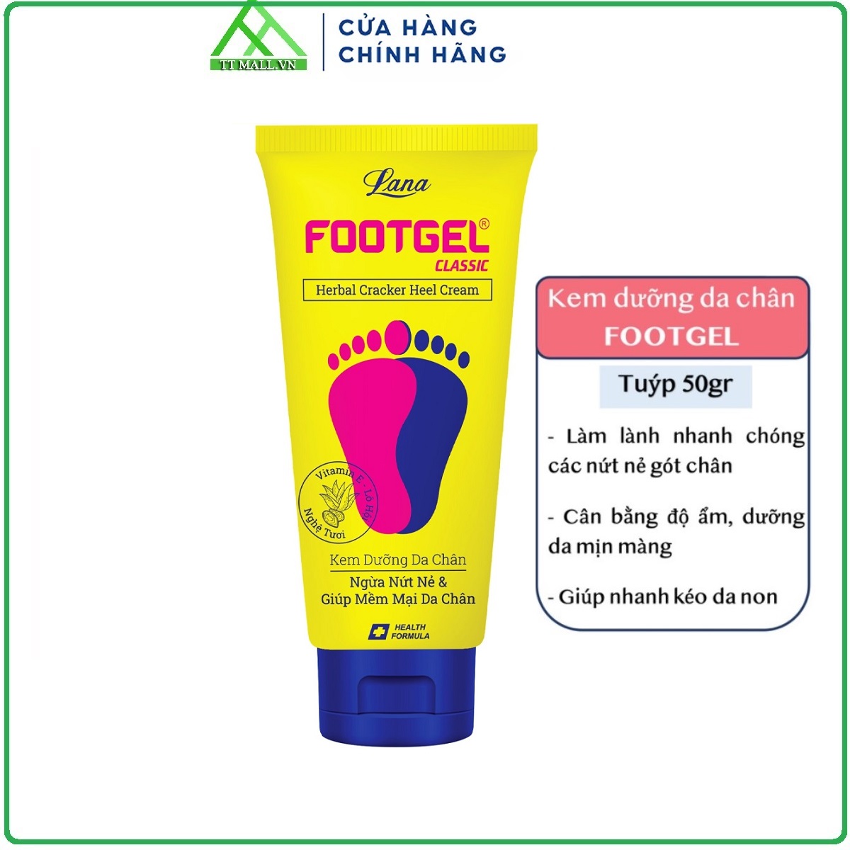 Kem Chống Nứt Nẻ Da Chân Foodgel Lana 50g