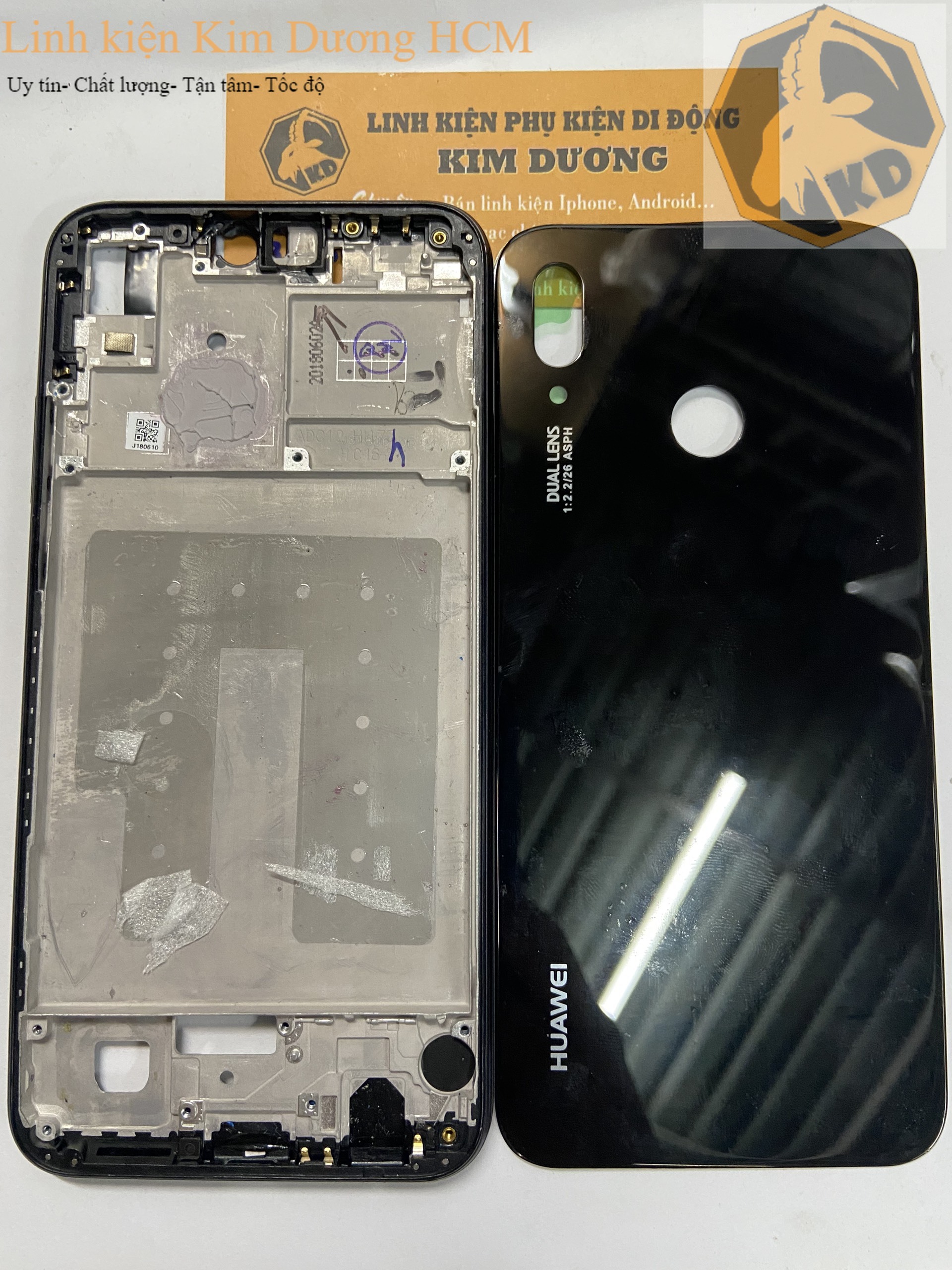 Vỏ bộ/ khung sườn + lưng kính huawei nova 3e
