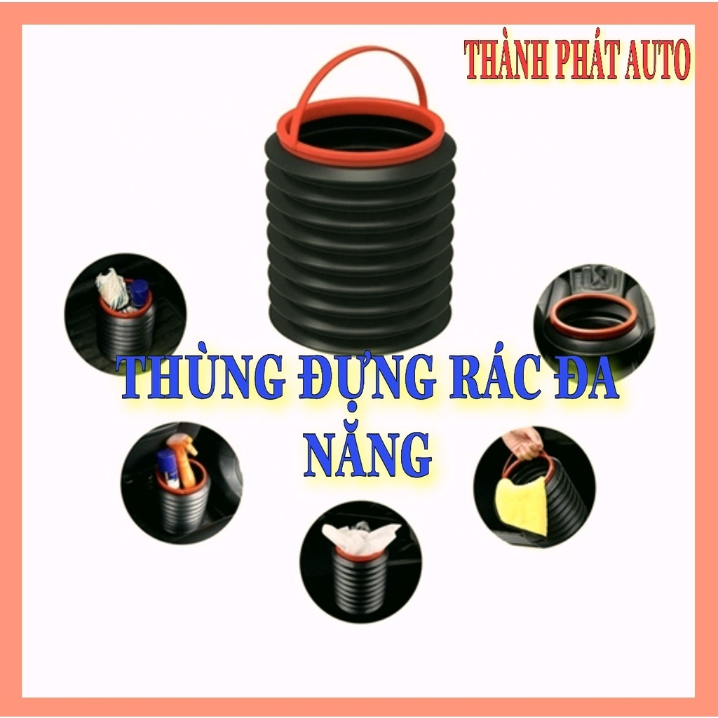 Thùng đựng rác mini co giãn dùng trên ô tô xe hơi – Thùng chữa đồ đa năng tiện lợi