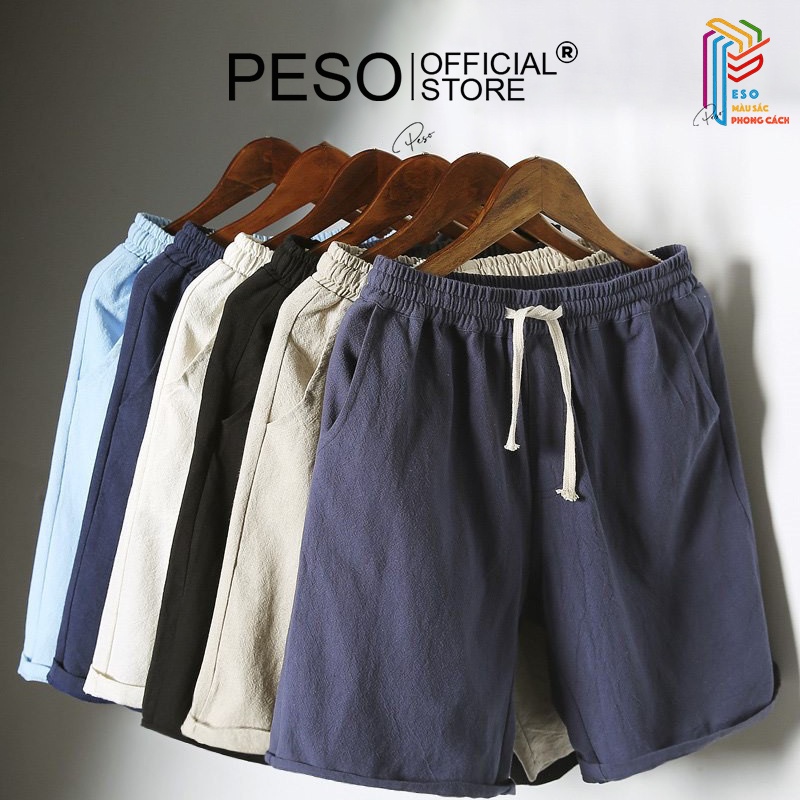 Quần short đũi nam [RẺ VÔ ĐỊCH], quần ngố nam chất liệu Vải Đũi mềm mịn thoáng mát nhà PESO - 1QUAN.12