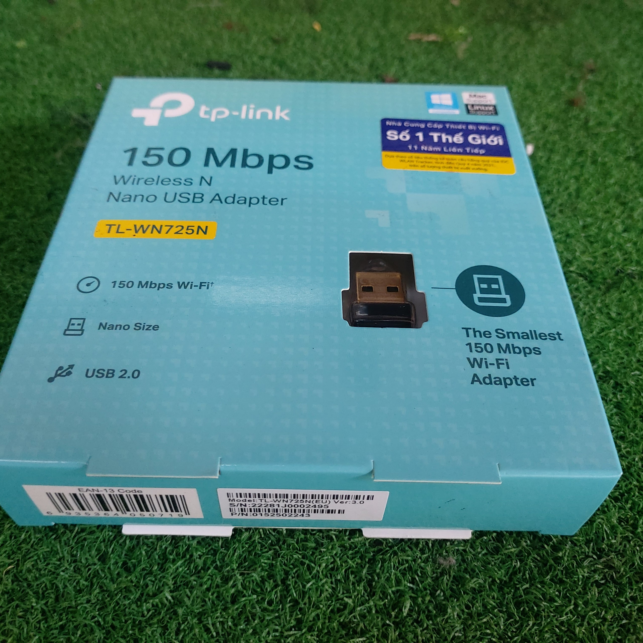 Bộ thu sóng wifi loại tốt Usb wireless Tp-Link TL-WN725N chính hãng số 1 thế giới kèm đĩa driver