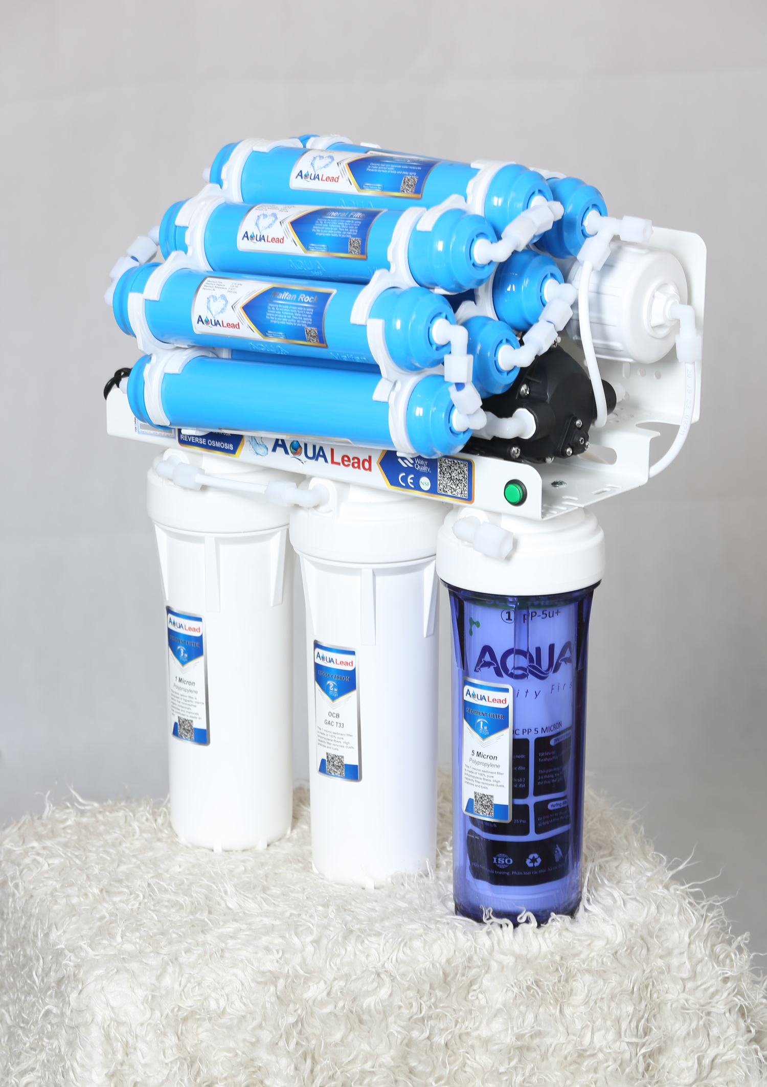 MÁY LỌC NƯỚC RO AQUA LEAD 11 CẤP lọc không tủ để gầm lắp gầmtreo tường...