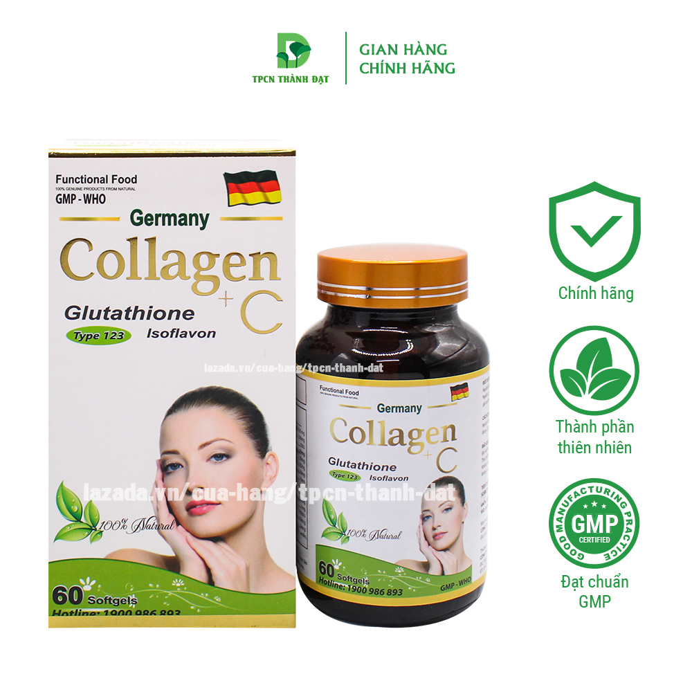 Viên uống đẹp da Collagen C bổ sung vitamin A E C hỗ trợ giảm nám sạm da
