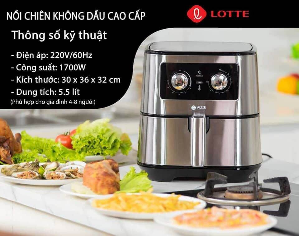 Nồi Chiên Không Dầu lotte Hàn Quốc [100% hàng chính hãng ]5.5L