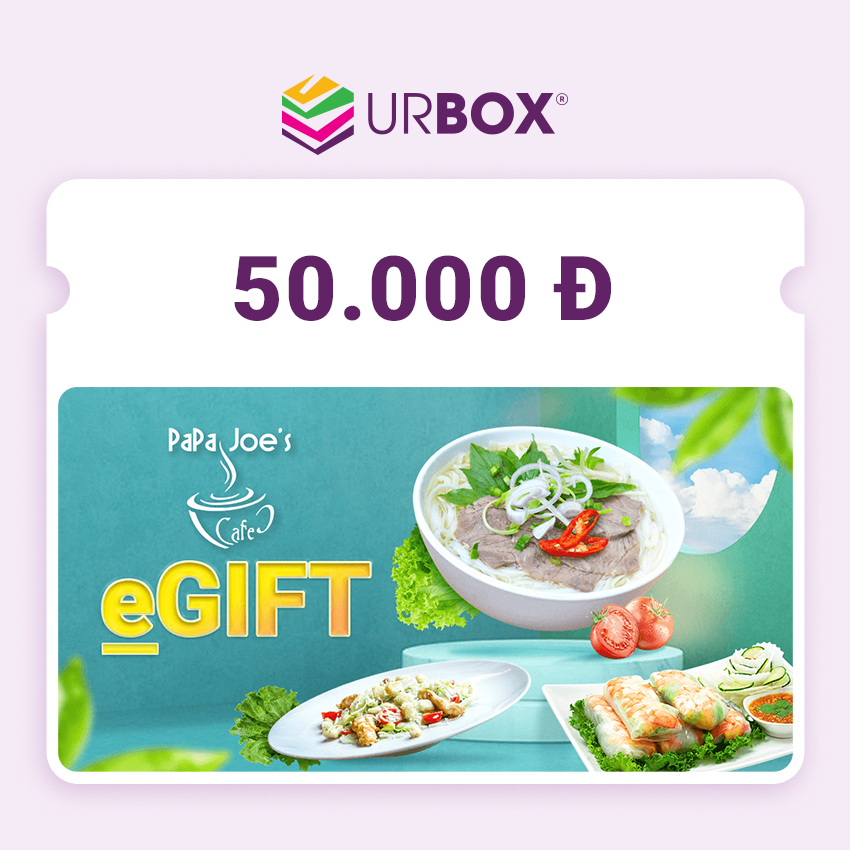 [PaPa Joe's Coffee | UrBox] Evoucher mệnh giá 50,000đ