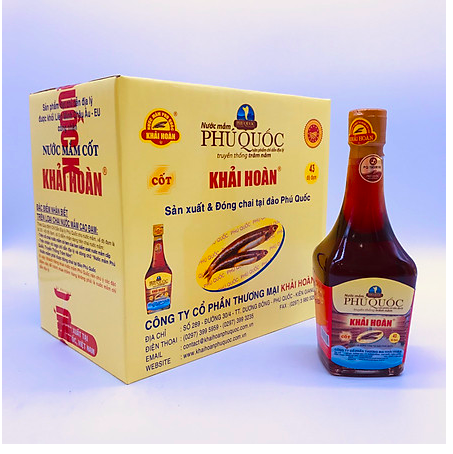 Nước mắm nguyên chất khải hoàn 43 độ đạm không phụ gia 205ml