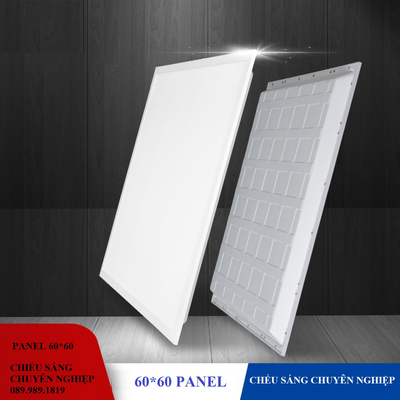 Đèn panel vuông ốp trần văn phòng 600x600 48w Supervilighting PANEL 600600 đèn led tấm cho trần thạch cao văn phòng chính hãng BH 24 tháng