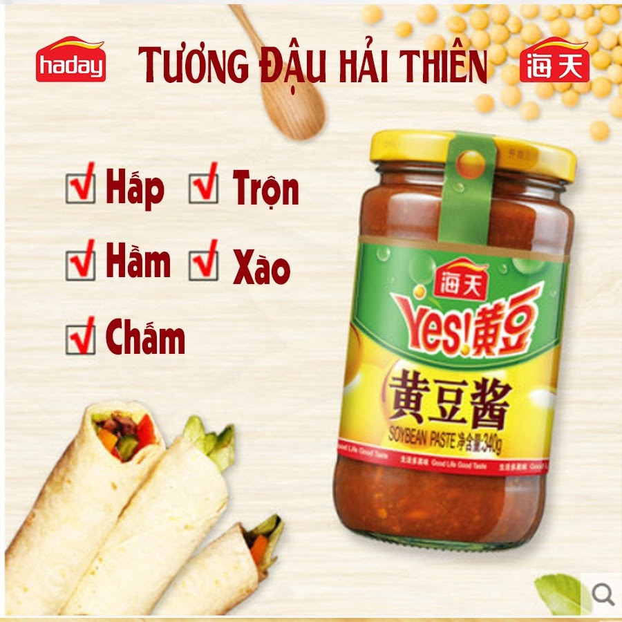 Tương đậu Hải Thiên hảo hạng thơm ngon đậm vị lọ 230g - 340g
