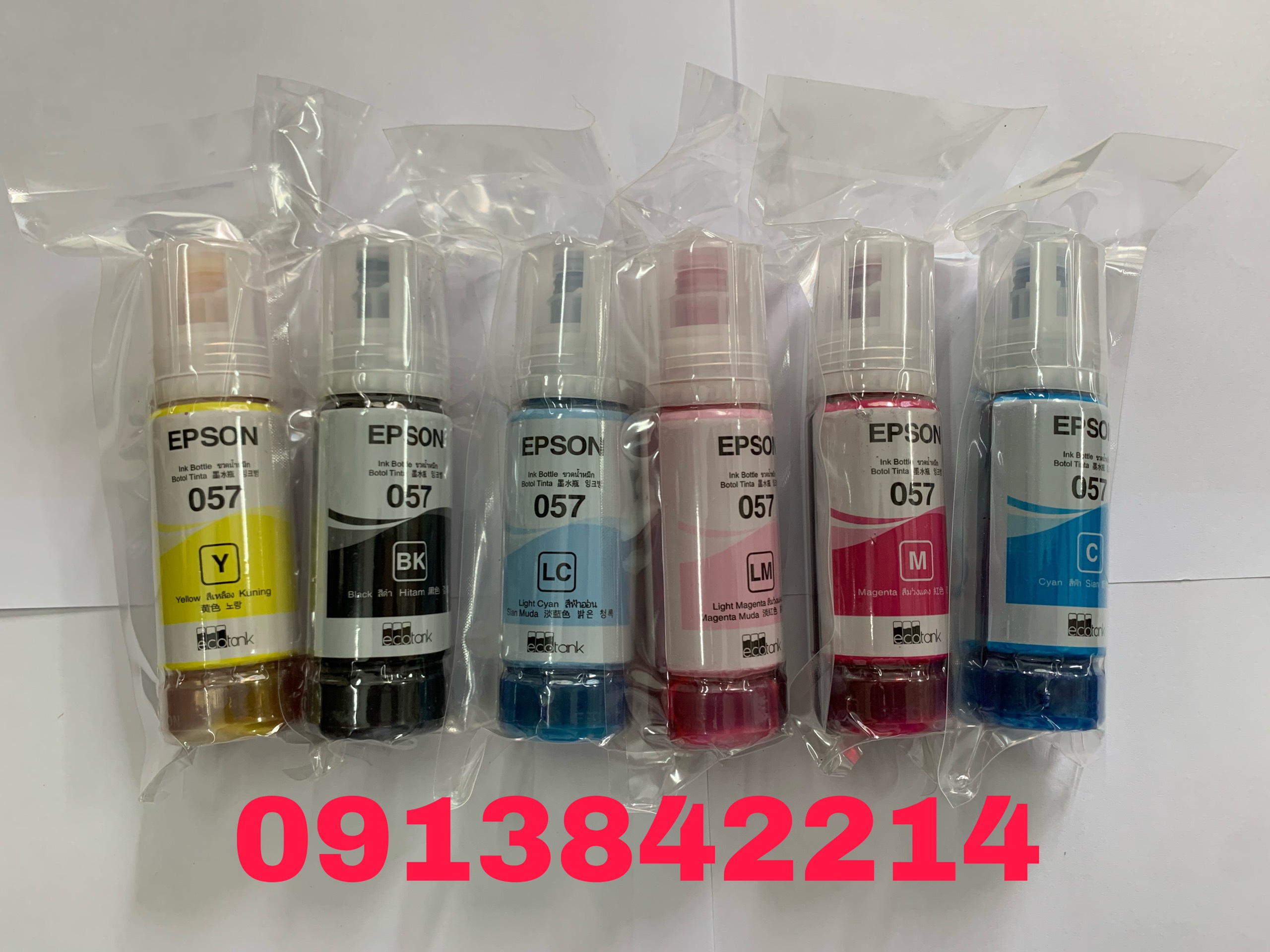 Bộ mực jin 057 epson- mực in epson l8050/l18050 - mực zin theo máy tặng kèm bán nguyên