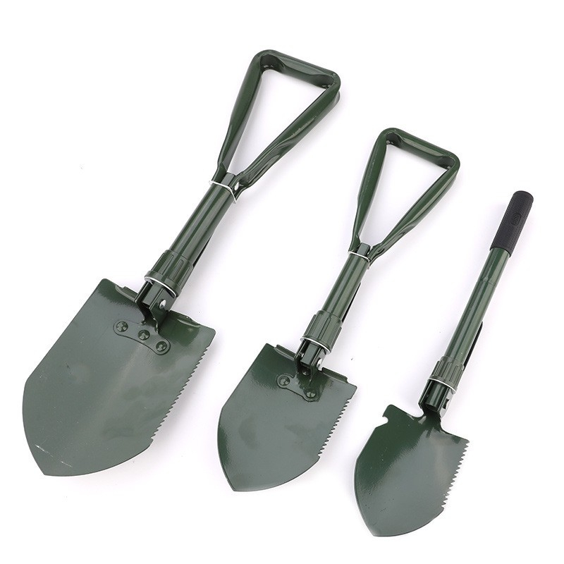 Bộ Cuốc Xẻng Quân Dụng Mini 4 In 1 Đa Năng Đi Phượt Làm Vườn Gấp Gọn Kèm Túi Đựng