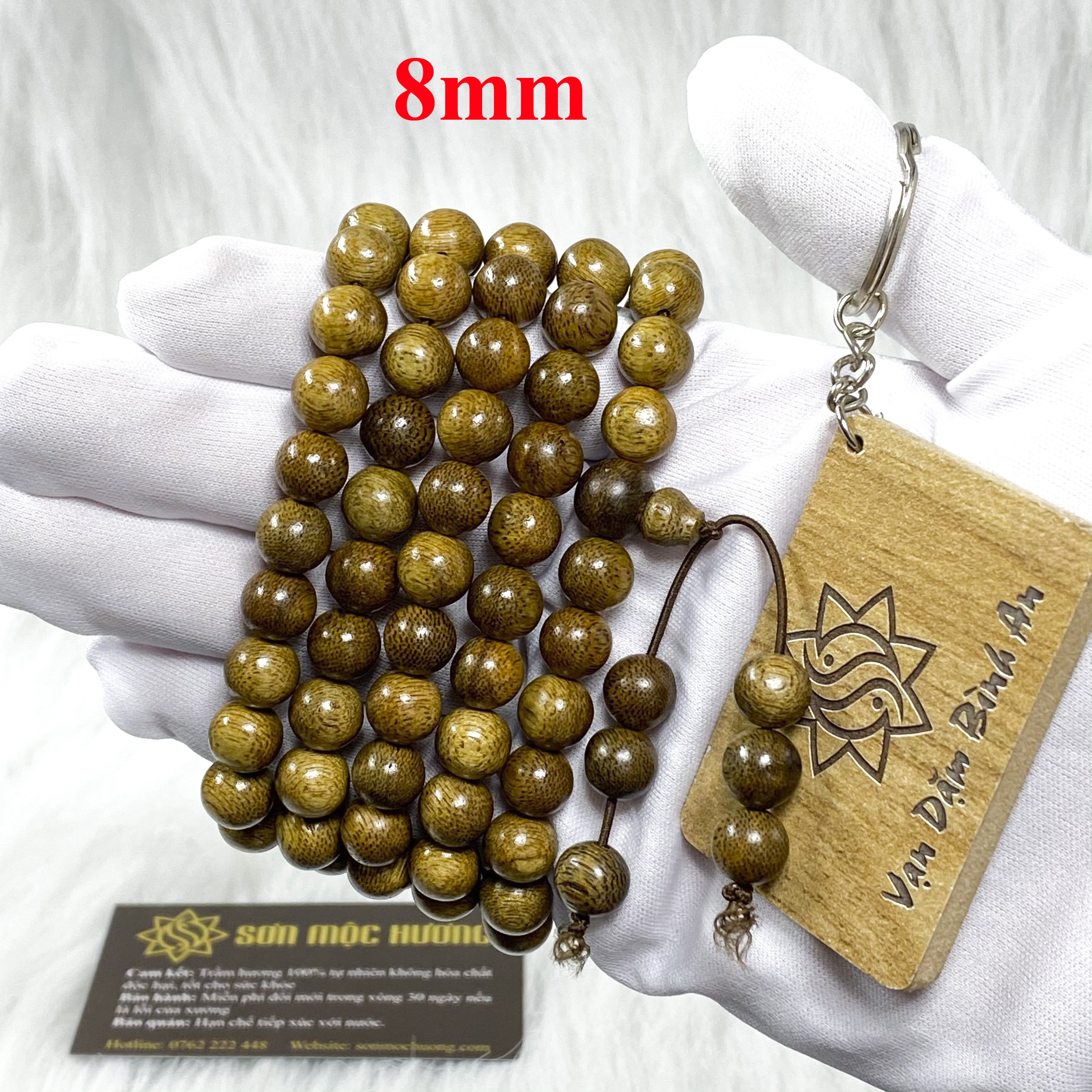 Vòng tay trầm hương tốc phong thủy 108 hạt Sơn Mộc Hương mang lại may mắn tài lộc và thành công cho người đeo
