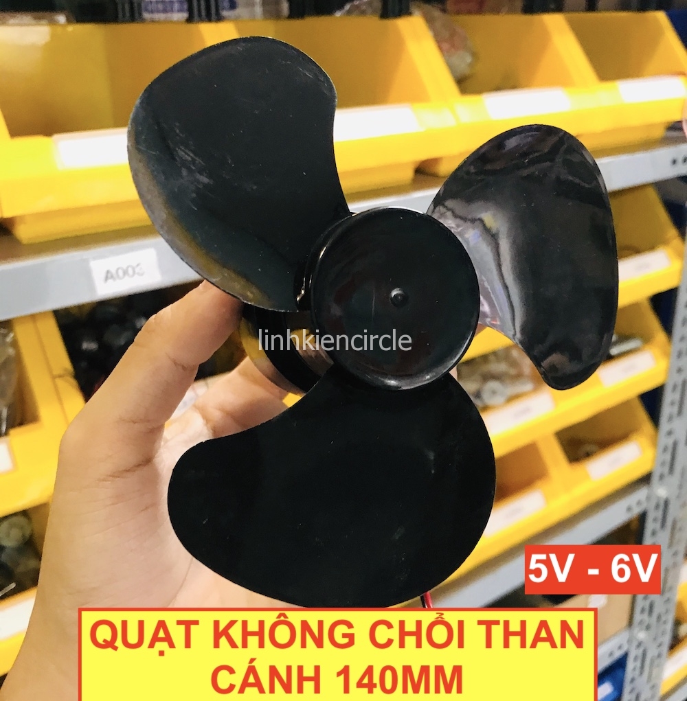 Quạt motor không chổi than mini 5v - 6v đường kính 140mm tốc độ 2300 rpm chế quạt mini - lk0288