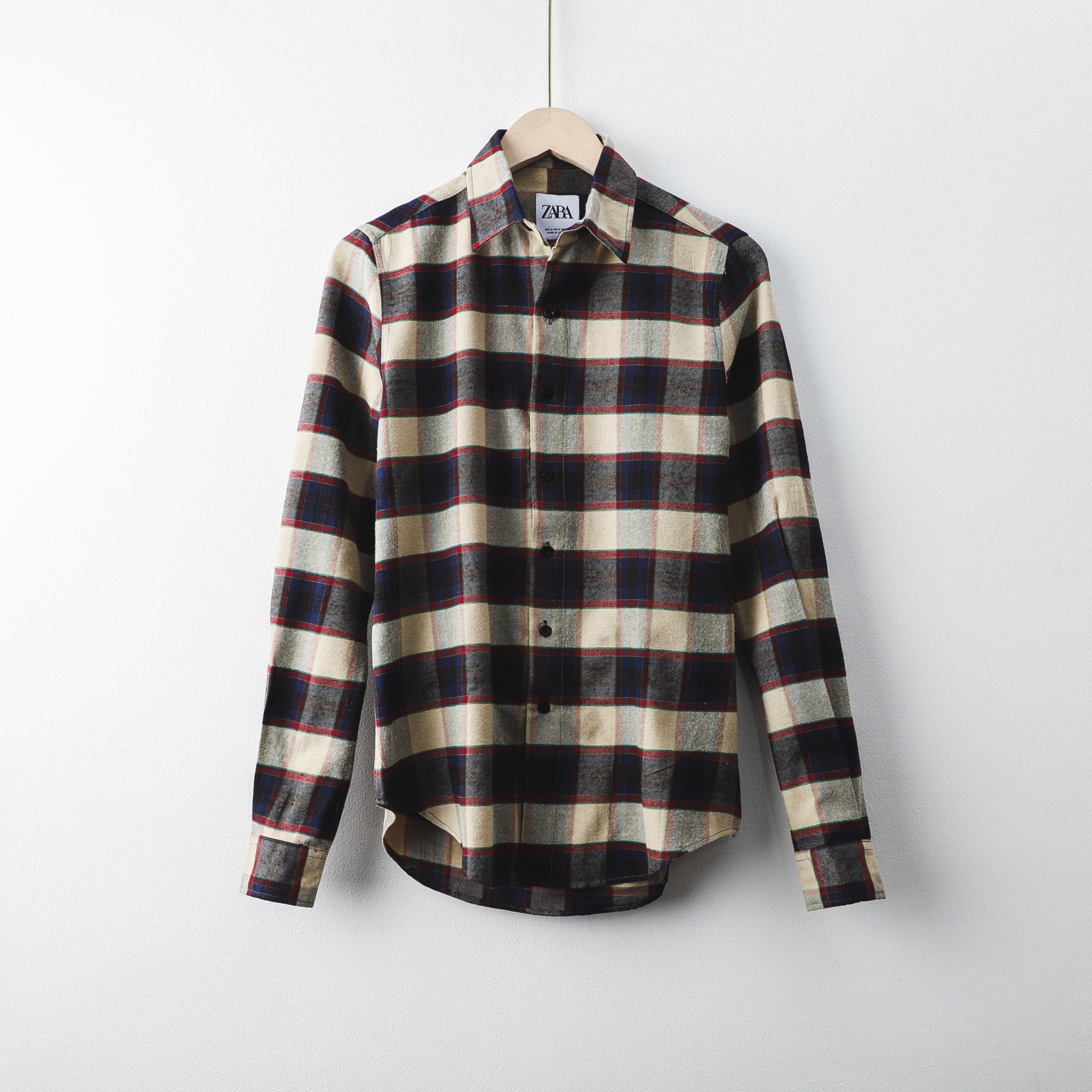 Áo sơ mi nam dài tay ZARA caro VÀNG ĐEN KẺ SỌC ĐỎ vải Dạ Mỏng cao cấp - Bản Lĩnh Đàn Ông