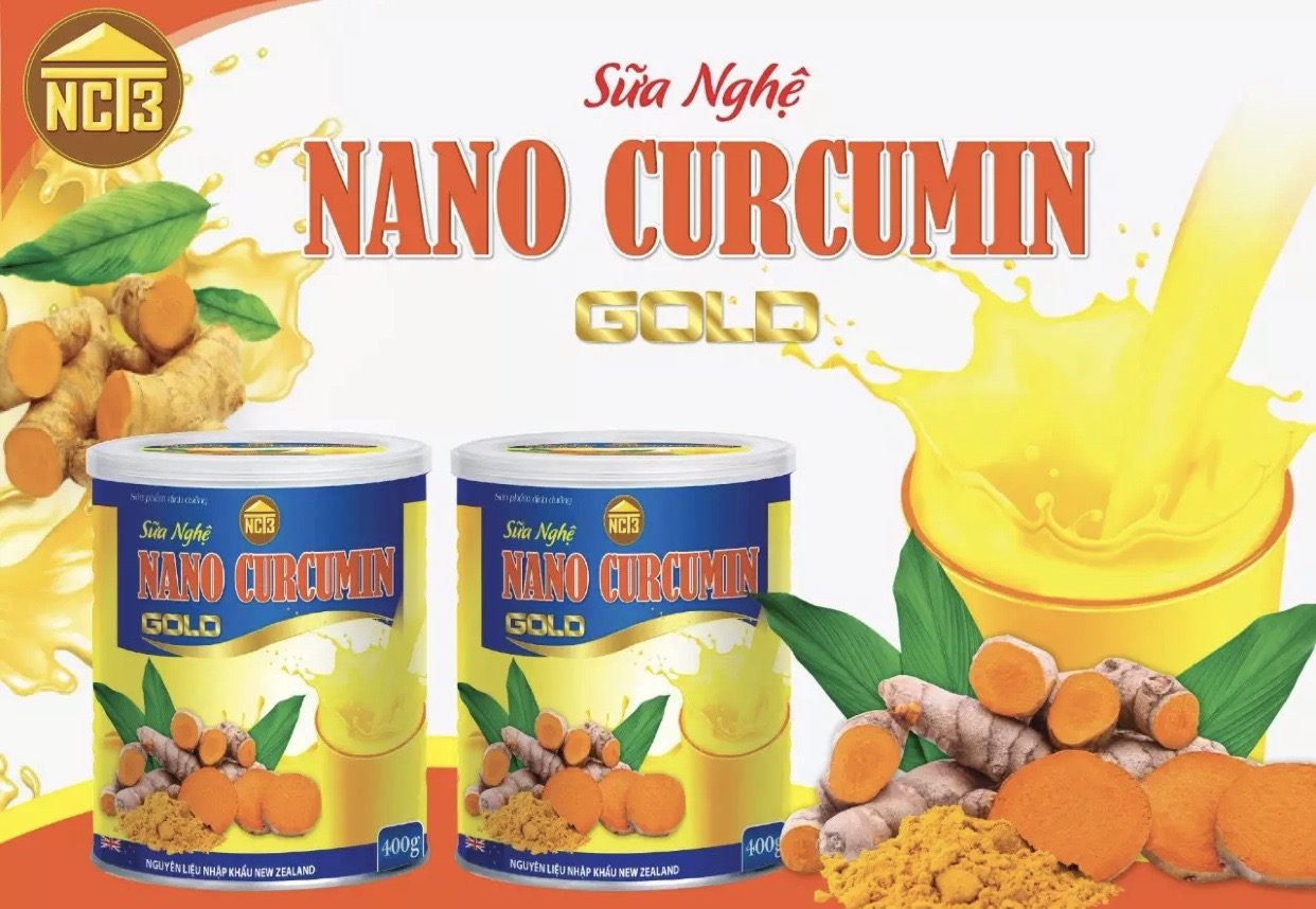 Sữa Nghệ Nano Curcumin Gold - Giảm Đau Dạ Dày, Tá Tràng, Làm Đẹp Da, Trắng Da, Chống Oxy Hóa, Ngăn Ngừa Loãng Xương, Xốp Xương