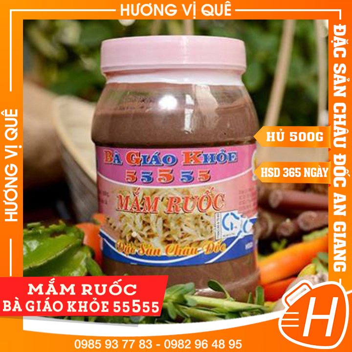 Mắm ruốc bà giáo khỏe - hủ 500g - đặc sản châu đốc an giang