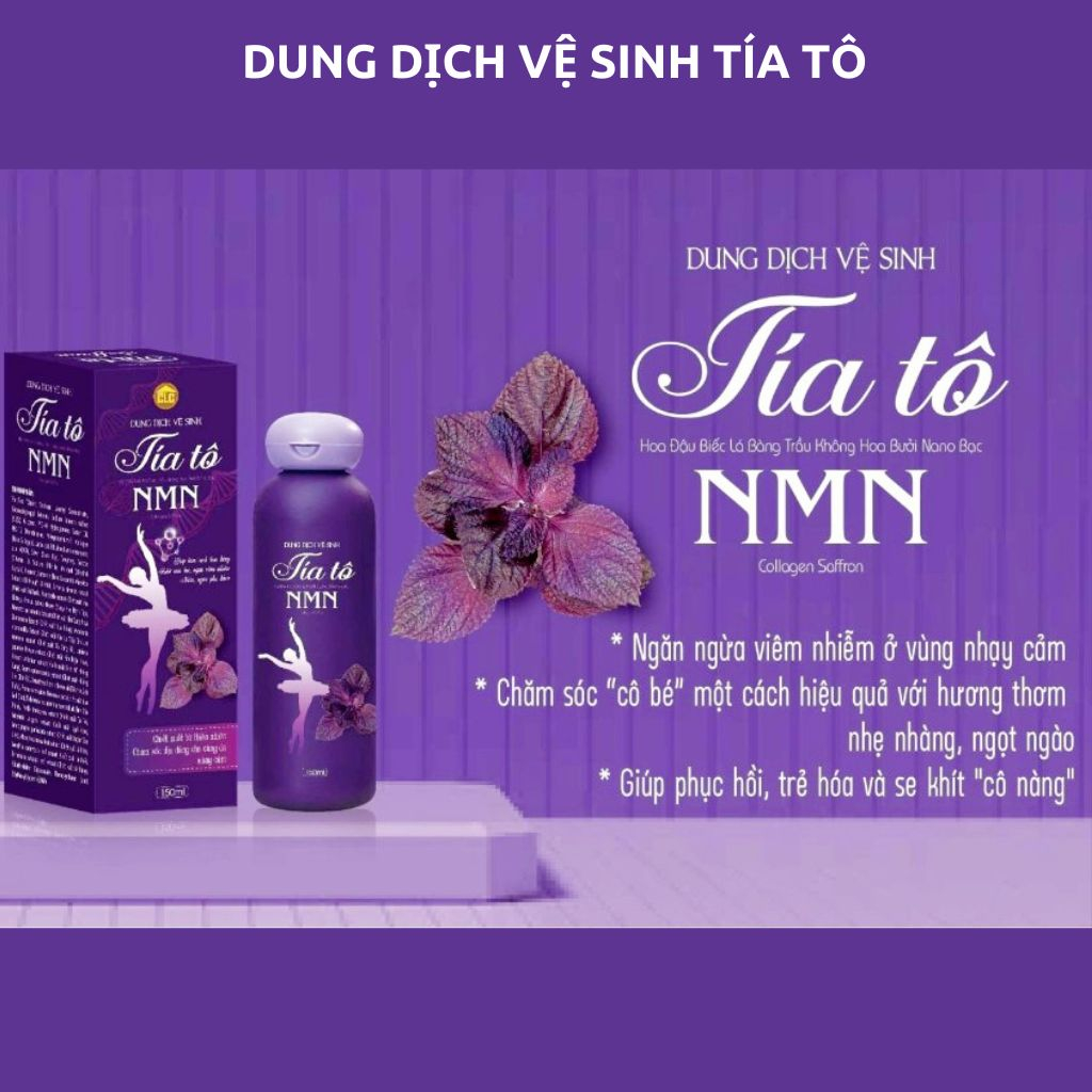 Dung dịch vệ sinh tía tô dung dịch vệ sinh phụ nữ tía tô NMN chính hãng ddvs tía tô loại bỏ nấm ngứa