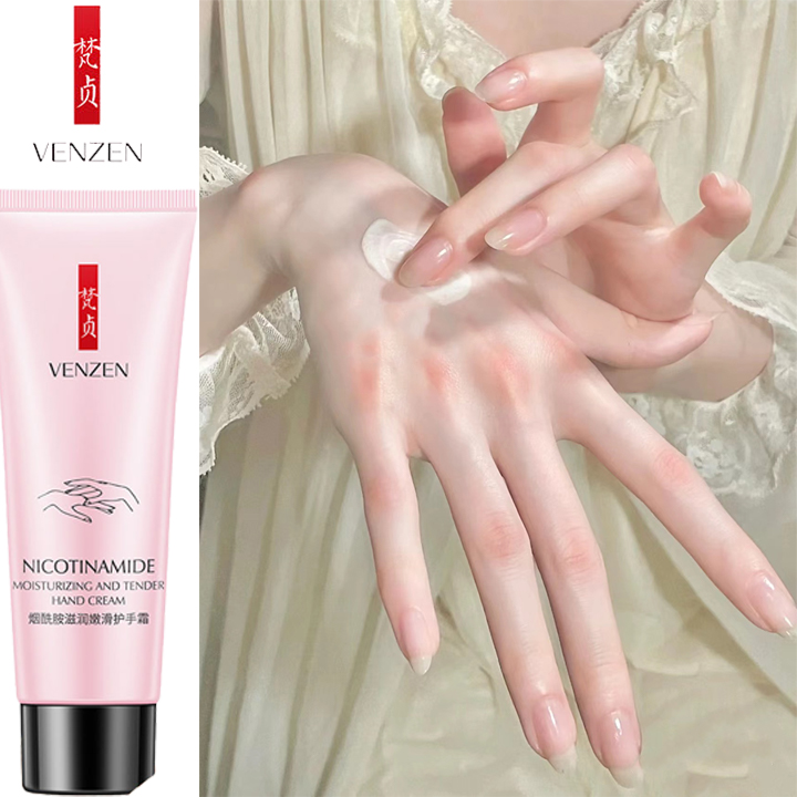 Kem dưỡng da tay 80g，Dầu ngựa， Kem phục hồi da chân tay Nicotinamide， Kem dưỡng ẩm và làm trắng da tay serum trắng sáng da giúp da mịn mềm mại ngừa khô da nứt nẻ xóa nếp nhăn nuôi dưỡng da không nhờn dính dễ tán Hấp thụ nhanh